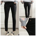 봉숙이 프리미엄 빈쓰리 겨울 2025 기모 여성 스판 밴딩 배기 팬츠 따뜻한 색 베기 바지