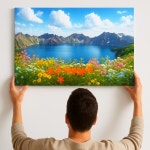 백앤아트 백두산 캔버스 액자 인테리어 그림 사무실 인테리어 백앤아트 백두산 포스터만01 특대형 가로120cmx 세로60cm