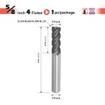 스피드 타이거 카바이드 코너 반경 엔드 밀 - 4 플루트 0 015 1피스 R0 015 1 불균등 간격 나선형 디자인 티타늄 DIY 1 4 R0 03 IPVR1T1 4