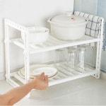 2단 싱크대 하부 정리대 후라이팬 보관 다용도 선반