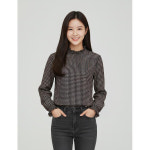 꼼빠니아 루즈 패턴 블라우스 CW22BW1201477C