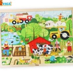 아동 학습 퍼즐 두뇌 발달 교육 지능 우드토이 어린이 맞추기 집중력 소근육 장난감 원목 유아 농장 퍼즐 아