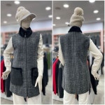 팜스프링스 모혼방 체크 퍼 베스트 swvl224663dg