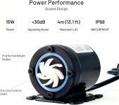 14A DC 12V 워터 펌프 순환 - 3 6피트 트 어댑터 초조용한 브러시리스 모터 태양열 히터 RV 양조 농장 비자기 프라이밍 용 43GPM 19
