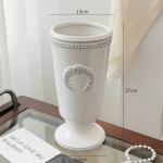 화병 꽃병 아스티에 빌라트 미국 오브제 빈티지 꽃꽂이 세라믹 B 밀 귀 세라믹 큰 흰색 A 큰 1개