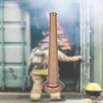 녹색안전 직사형40A 소방노즐 소방호스 연결 소방관창