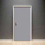 롱타입 현관문 마우스그레이 헤라증정문필름지 시공 셀프 시트지 필름 리폼 중문 WBSG5714-L250