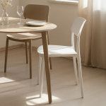 살림단짝 다용도 PP체어 인테리어 식탁의자 4개 세트 1개 스노우화이트4P