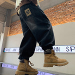 유블리 남아용 메디투 와이드 기모안감 청 조거 팬츠 데님 150