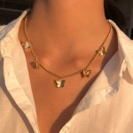 컷팅 나비 목걸이 블링 펜던트 주얼리 데일리룩 레이어드 악세서리