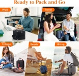 남성용 라이프윗 단열 도시락 확장 가능한 쿨러백 직장 여행 대학용 아이스팩 2개와 어깨끈이 달린 여성용 냉동 8 2L 8 2L