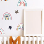 귀여운 무지개 아기방 벽지 스티커 거울 꾸미기 아이방 벽 가게 시트지 창문 유리창 어린이집 현관문