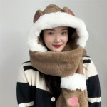 ELEL 따순토끼 후드머플러 퍼후드머플러