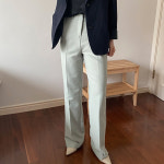 제이에이치스타일 여성용 소프트 부츠컷 밴드 슬랙스 민트 GNBROK372