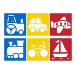 핑거물감 홈미술 디오메 스텐실 이동수단