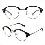 제쓰니즘 a OP시리즈 무광블랙 하금테 라운드 최고급소재 수제안경 ZX0926-02
