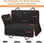 랜투 도그 시트 커버 자동차 트럭 SUV용 대형 뒷좌석 펫 해먹 업그레이드 미끄럼 방지 측면 플랩 방수 소프트