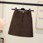 빅 사이즈 골덴 a라인 스커트 하이웨스트 날씬해 보이는 스커트 노출 방지 힙업 스커트 J0214