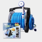 집앞마당 물뿌리기 분사조절 물호스릴 30M 시장 세차 홈가든 텃밭 베란다 오피스 옥상