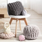 고급 벨벳 자이언트얀 가방만들기 핑거니팅 뜨개실 가방DIY 자이언트얀쿠션 털실 뜨게실