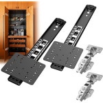 12 숨김형 옷장 포켓 도어 하드웨어 슬라이드 소프트 클로즈 전기 도금 무소음 스틸 10 Inch