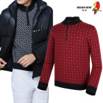 마코 마코 남성 눈꽃 패턴 집업 니트 블랙i17 095 MMM4SW03 954157