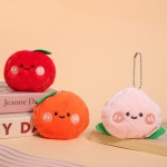 스마일 과일 인형키링 3종 인형뽑기 인형 복숭아 사과 백참