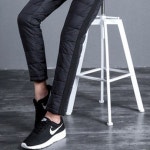 여성 패딩 바지 퀼팅 스티치 하이웨스트 겨울 방한 레깅스 보온 팬츠