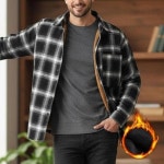 기모남방 3컬러 남자 겨울 남방 체크패턴 셔츠