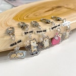 실버벨 귀염뽀짝 시바의하루 아크릴 체인 키링 가방고리 파우치고리 핸드폰