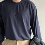 빌리먼트 1 1 수피마 절개 롱슬리브 -