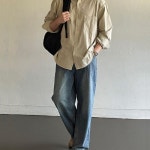 빌리먼트 피그먼트 페이드 셔츠-4color