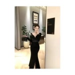 여성용 겨울 원피스 슬림핏 추동로 뒷트임 힙스터 CH4