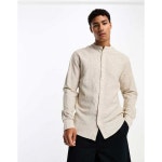 ONLY SONS 온리 앤드 손스 린넨 믹스 그랜드다 컬러 셔츠 베이지색 6909082