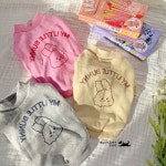 자이포라 리틀버니맨투맨S 소형견티셔츠 강아지봄옷 애견티셔츠 강아지긴팔티셔츠 옐로우-L