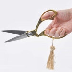 행사용 컷팅 금장 절단 커팅 가위 재단 잘드는 식 AWFKH68B