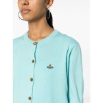 비비안웨스트우드 ORB 로고 자수 코튼 가디건 1803002PY001BN402