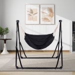 스탠드가 2 in 1 해먹 - 휴대용 스윙 의자 공구 조립 캐리백 파티오 정원 캠핑 실내 실외기