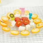 동물 캐릭터 도시락 데코 포크 과일 피크닉 꾸미기