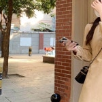 LND 브이넥 코듀로이 롱 원피스 가을 골덴 셔링소매 A라인 여성 겨울