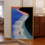 현대적인 트렌디한 해변 외로운 벽 예술 프린트 캔버스 그림 포스터 거실 홈 데코 1 G1608