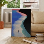 현대적인 트렌디한 해변 외로운 벽 예술 프린트 캔버스 그림 포스터 거실 홈 데코 1 G1608