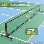 TYRSEN 프로 피클볼 네트 - 핸드 윈치 텐션 시스템 22피트 토너먼트 등급 새그 방지 잠금 휠 튼튼한 프레임 간편한 설정 휴대용 가방