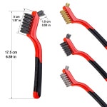 6PCS 미니 스테인레스 황동 브러시 페인트 스틸 와이어 세트 브러쉬 나일론 브리슬 먼지 6X lon Wire