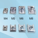 10개입 자동차 U형 클립 M8 M6 M5 M4 나사 리드 너트 오토바이 스쿠터 ATV 모페드용