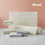 느웰 느웰 천연라텍스 미디움하드 풀세트 토퍼 매트리스 베개 바디필로우 세트 슈퍼싱글 퀸 킹 크림베이지 킹