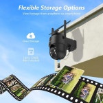 태양광 패널 배터리 전원 야간 투시 양방향 오디오 PIR 센서를 갖춘 가정용 보안을 위한 GALAYOU 2K 카메라 무선 실외 360 PTZ 카메라... 