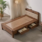 동서가구 홍맥반석 돌침대 편백 인볼브 가죽 온돌 침대 수납형 S DF645669
