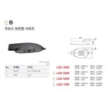 세광산업조명 세광 보안등 LED 가오스 고효율 50W 주백 5 0K KS 1개 1-50-SE