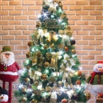 사무실트리 캠핑장 골드리본 꼭지별 장식 크리스마스 트리 풀세트 1 8 대학교트리 카페소품